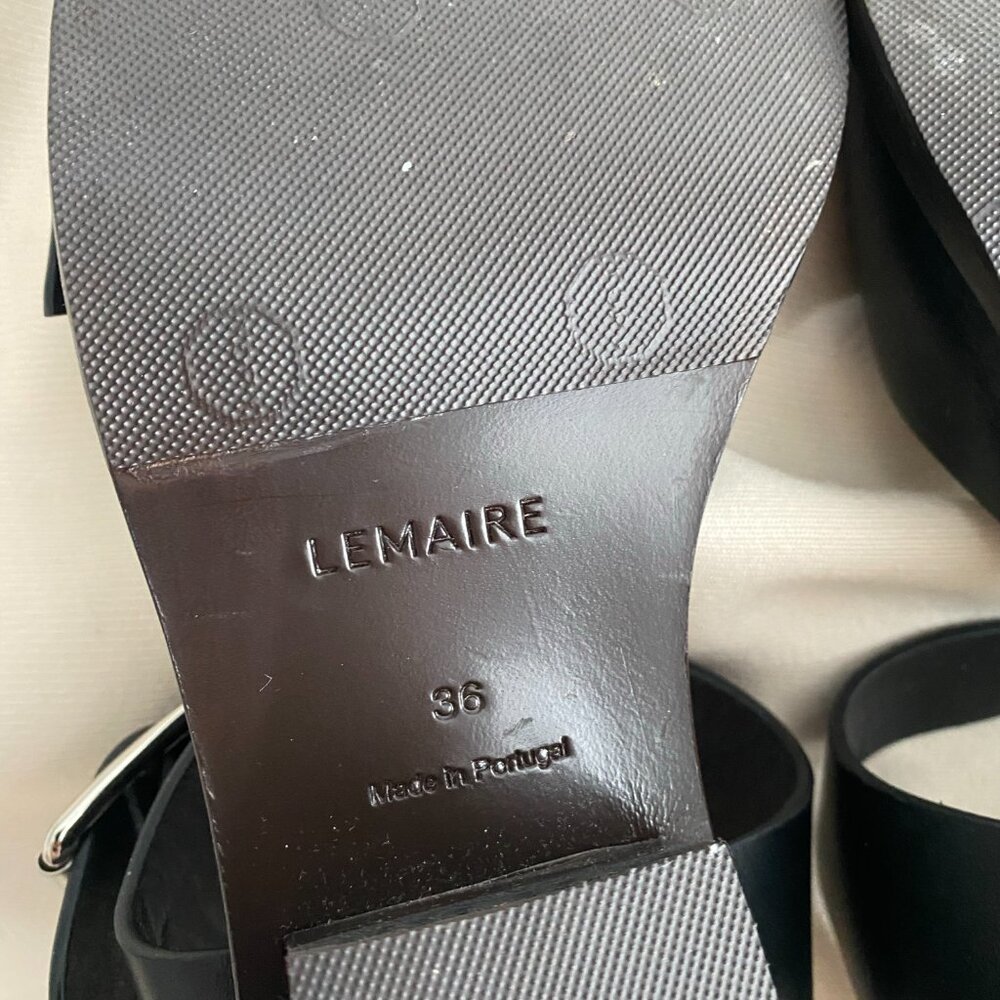 Lemaire Black Square 35m Heeled Sandals, size 36 - Picture 9 of 14